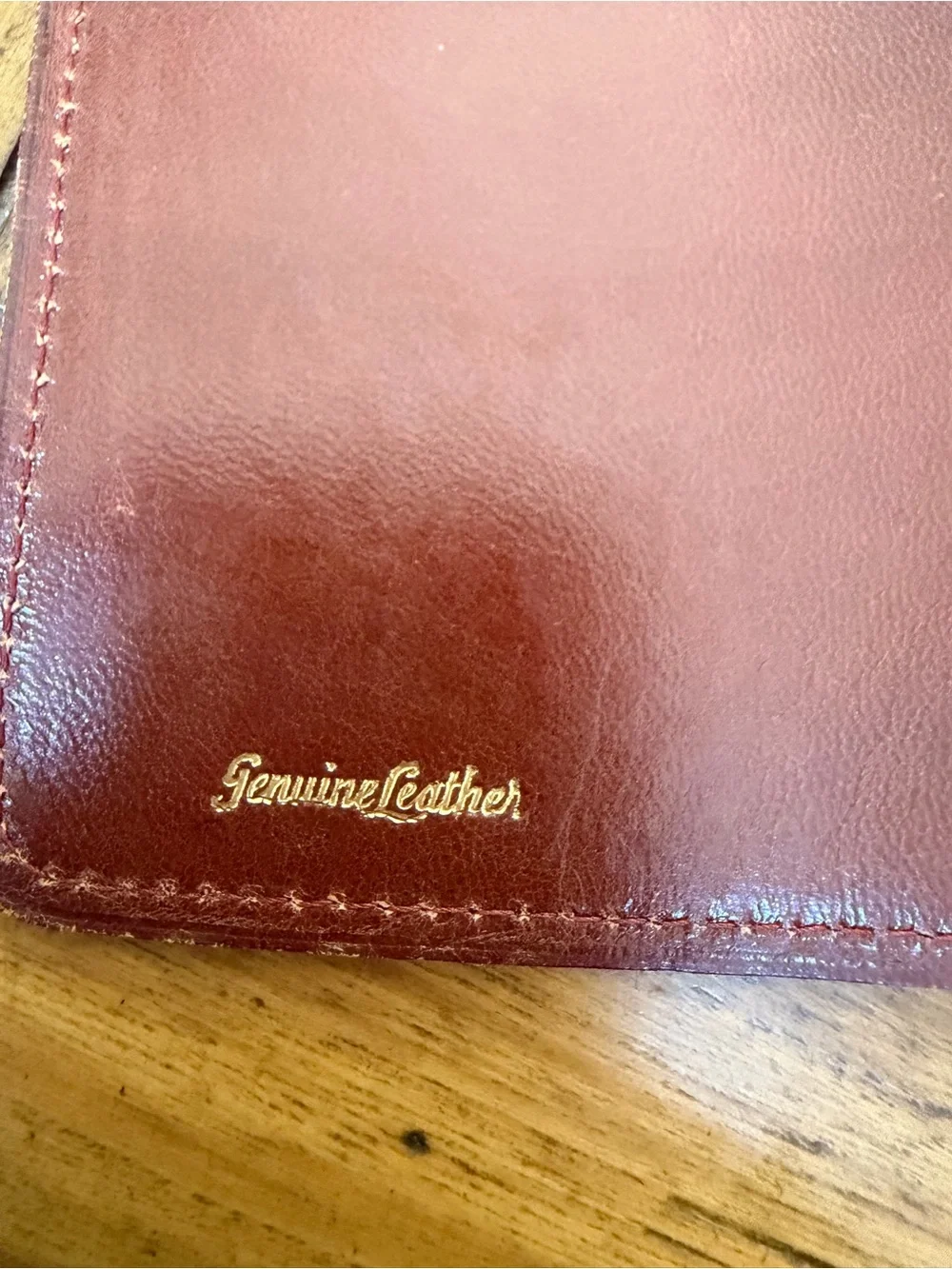 Genuine Leather Travel Wallet - Brown